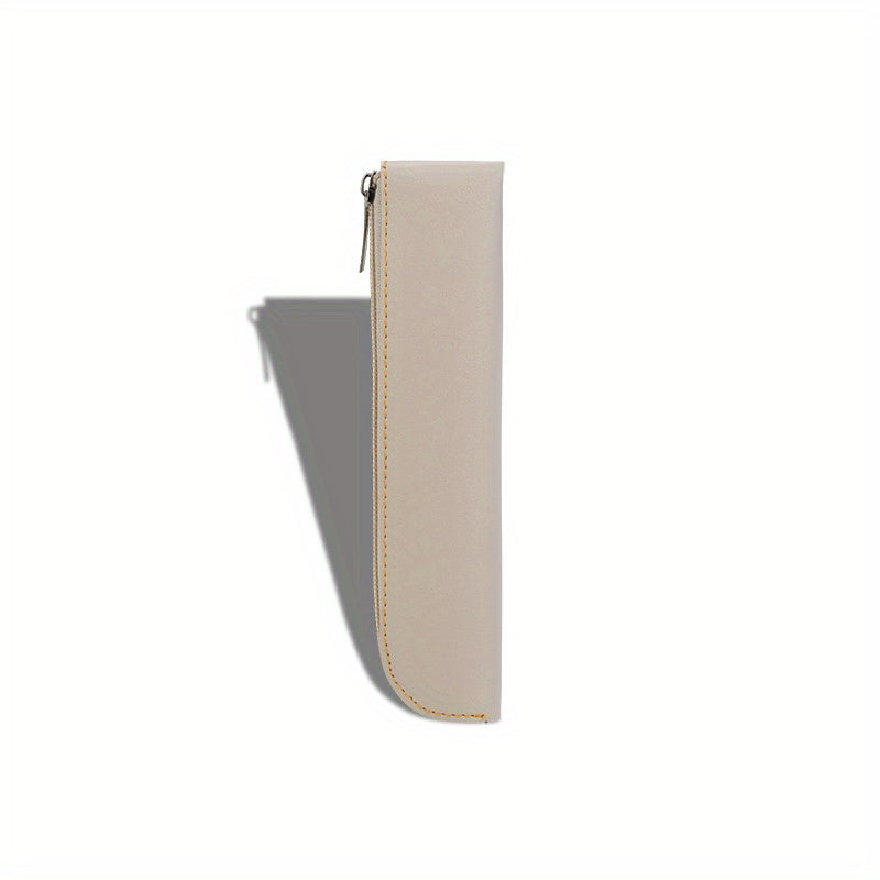Leather Pencil Case with Zipper