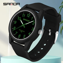 SANDA Unisex Sports Quartz Wristwatch Water Resistant Round Dial