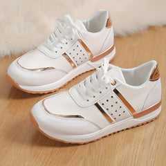 Breathable Colorblock Sneakers Low Top Lace Up Shoes