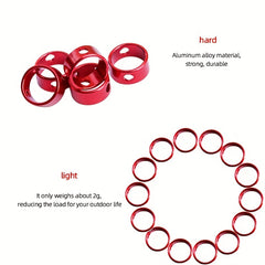 9pcs Aluminum Cord Adjuster Tent Windproof Rope Loop
