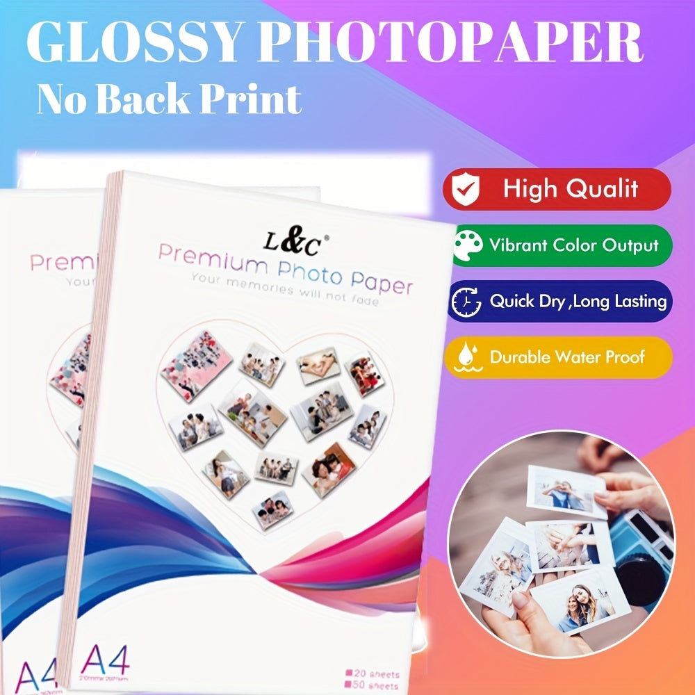 L&C Photo Paper A4 3R 4R 5R Size 230GSM 210mmx297mm PET High Gloss