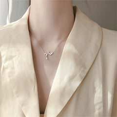 Heartbeat Pendant Necklace Geometric Clavicle Chain