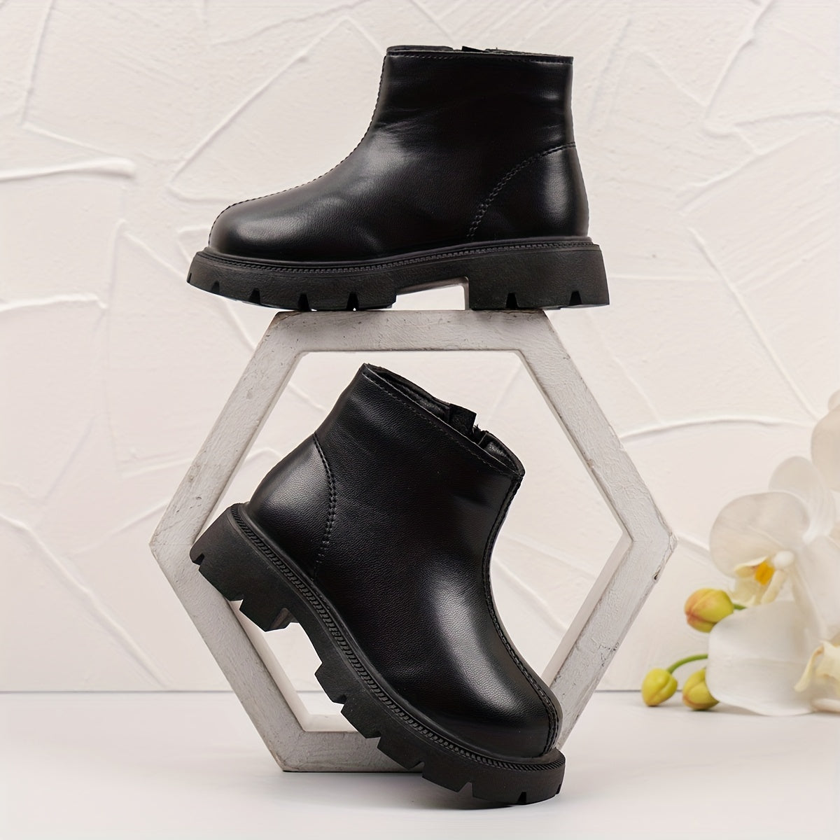 Girls Casual Ankle Boots Non Slip Zipper Comfortable Indoor Outdoor Travel