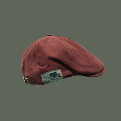 Vintage Beret Patch Newsboy Cap British Style Peaked Cap
