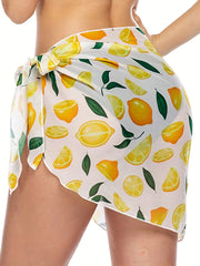 Graphic Print Sarong Skirts for Beach Wear