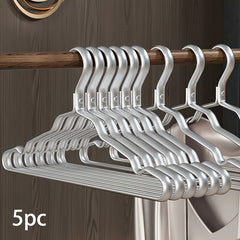 5pcs Metal Clothes Hangers Non-slip Adult Clothes Drying Org