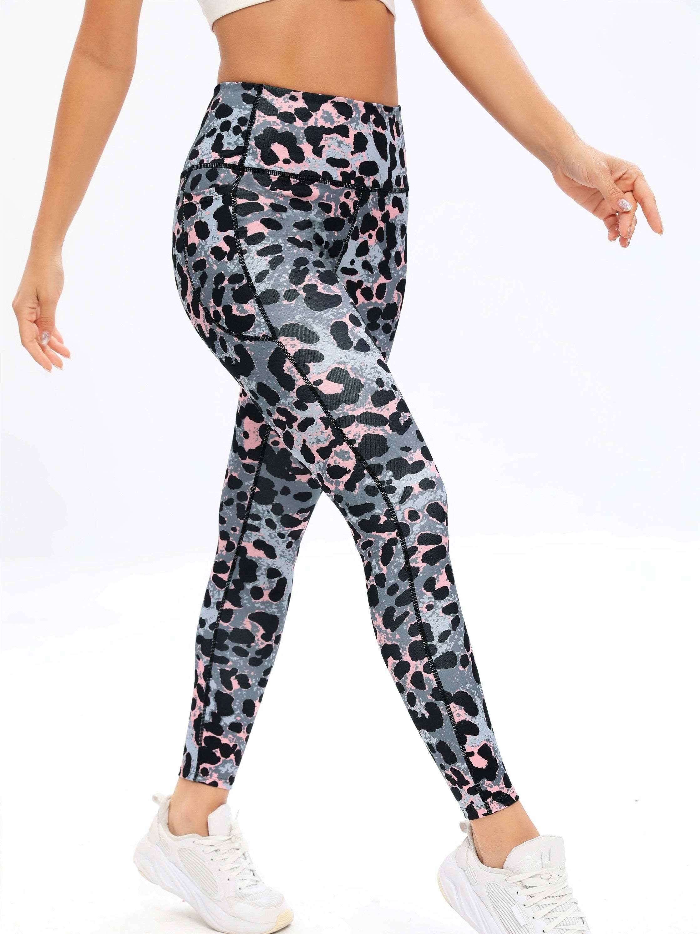 Leopard Print Yoga Pants Slim Fit Activewear Leggings