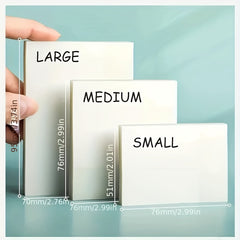 50pc Transparent Sticky Notes - Waterproof Translucent Stickers