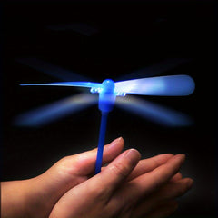 Luminous Plastic Bamboo Dragonfly Flying Toys for Field Camping