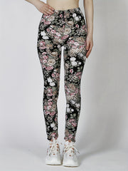 Floral Print Skinny Leggings Casual Stretchy Leggings Women's Clothing