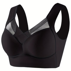 Mesh Wireless Bra Full Coverage Comfy & Breathable Women's Lingerie