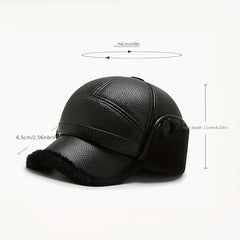 Men's Warm Wide Brim Baseball Cap for Winter Outdoor Ear Protection