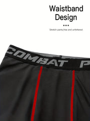 Men's Solid Leggings Active Quick Drying Sports Compression Pants