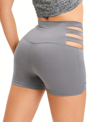Sexy Women's Activewear Waist Hollow Out Yoga Shorts