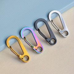 4pcs Stainless Steel Spring Buckle Keychain for Outdoor Camping