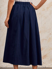 Elastic Waist Casual Skirt for Spring & Summer