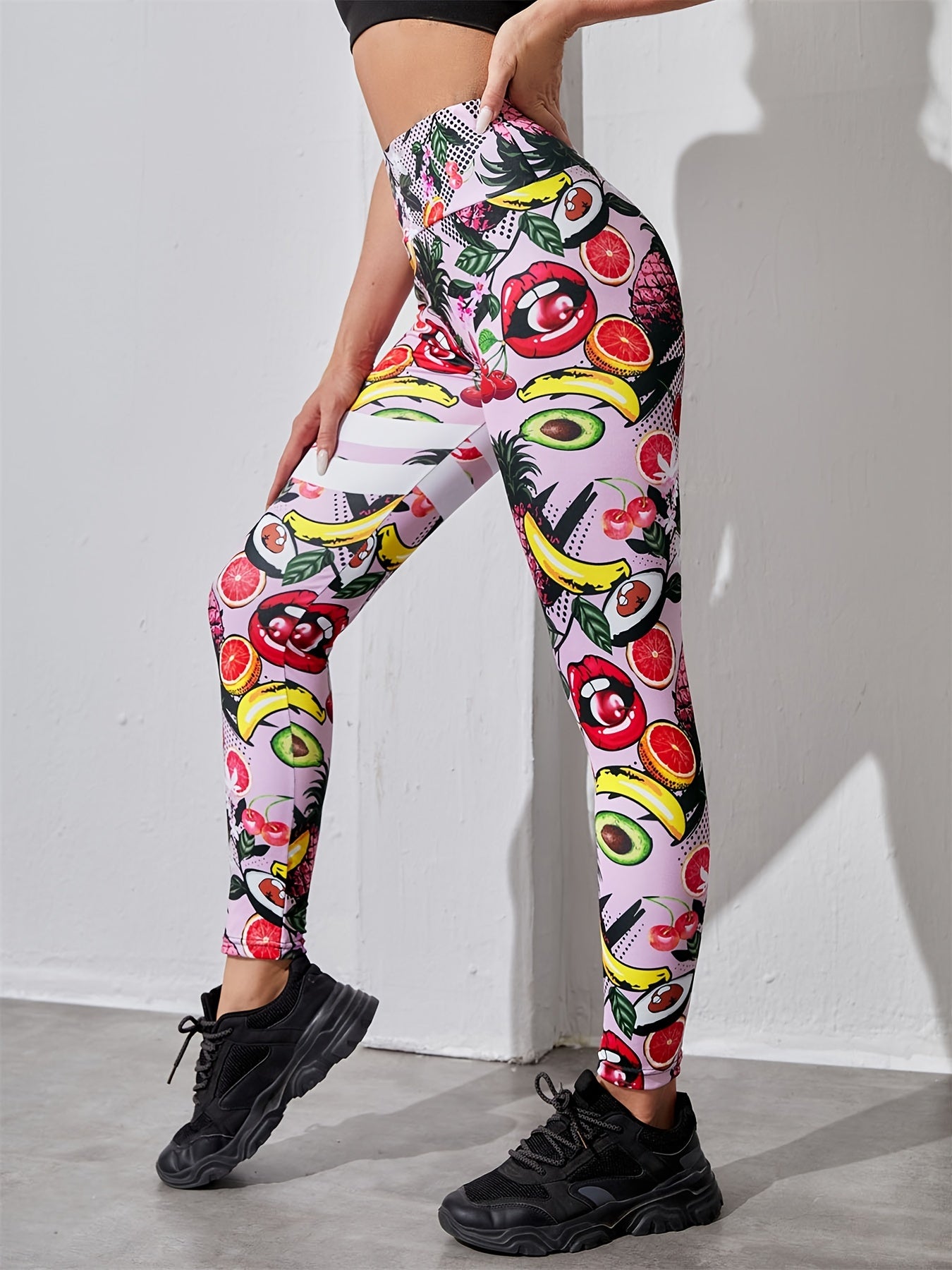 High Stretchy Digital Print Yoga Leggings