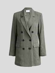Double Button Blazer Coat Long Sleeve Loose Blazer Outerwear Women's