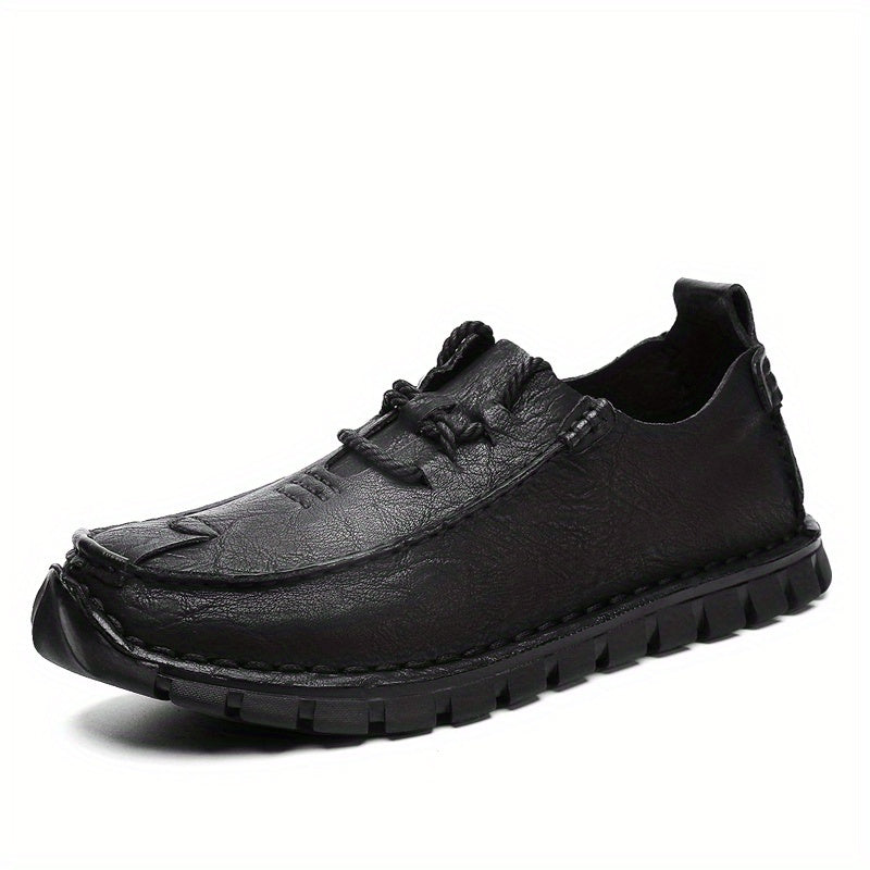 Men's Moc Toe Lace up Shoes Stitch Detail Shoes