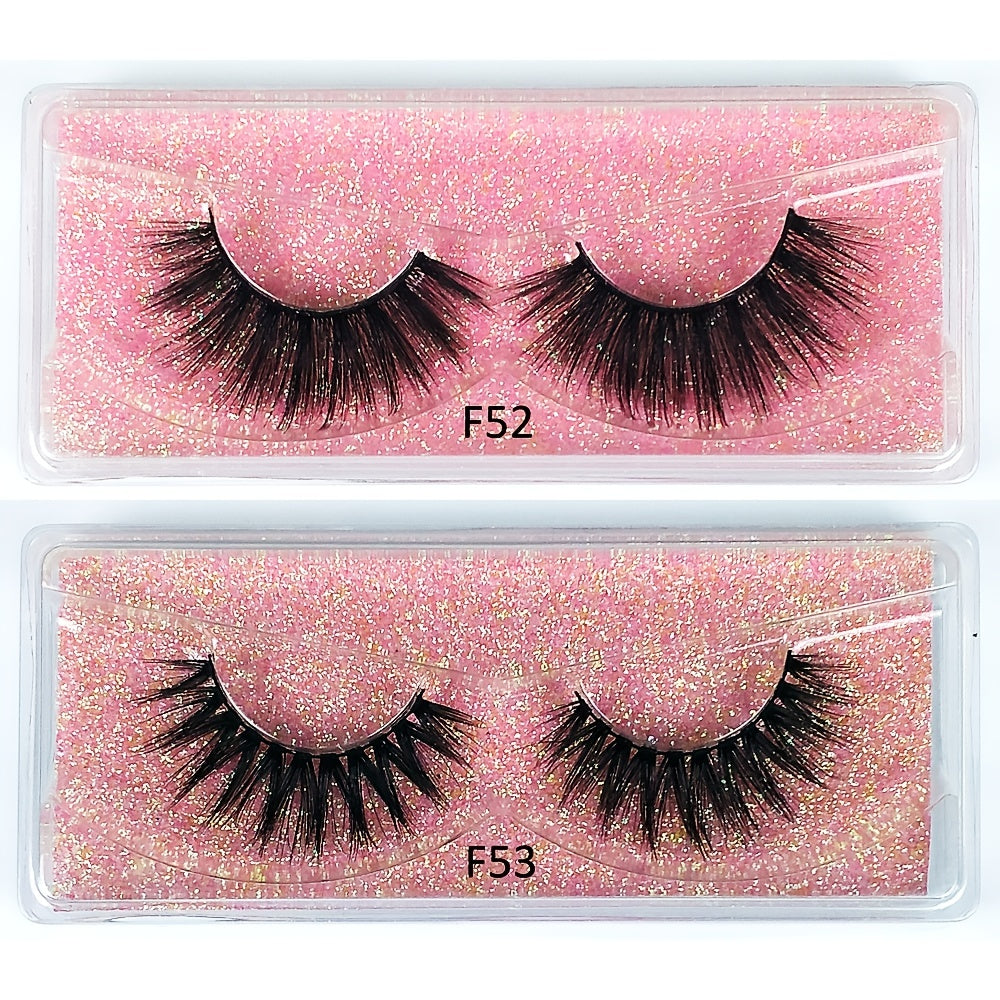 Natural Fluffy 3D Mink Lashes Soft and Thick False Eyelashes for Women
