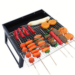 Foldable Campfire Grill for Outdoor Camping Picnic BBQ Home Charcoal BBQ Grill