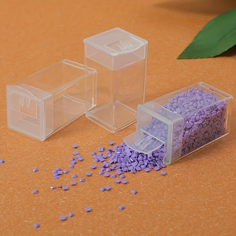 12pcs Clear Bottle Organizer for DIY Mosaic Diamond Painting Bead Crafts