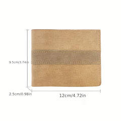 Men's Block Short Wallet Money Clip Card Holder Coin Purse