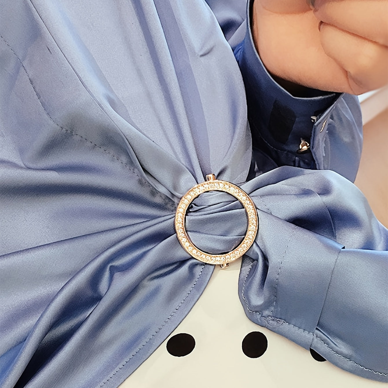 Rhinestone Snap Button Clothes Corner Knotted Button Buckle Pins
