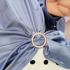 Rhinestone Snap Button Clothes Corner Knotted Button Buckle Pins