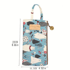 Vertical Cartoon Flower Stationery Bag