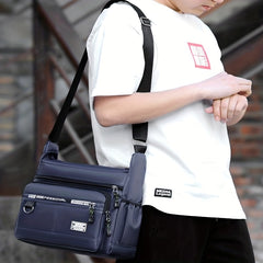 Men's Casual Nylon Crossbody Bag Large Capacity Sports Shoulder Bag