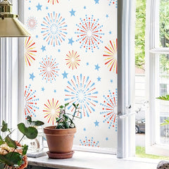 Stained Glass Privacy Film Non Adhesive Frosted UV Sun Blocking