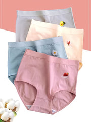 4pcs High Waist Butt Lifting Panties Women's Lingerie