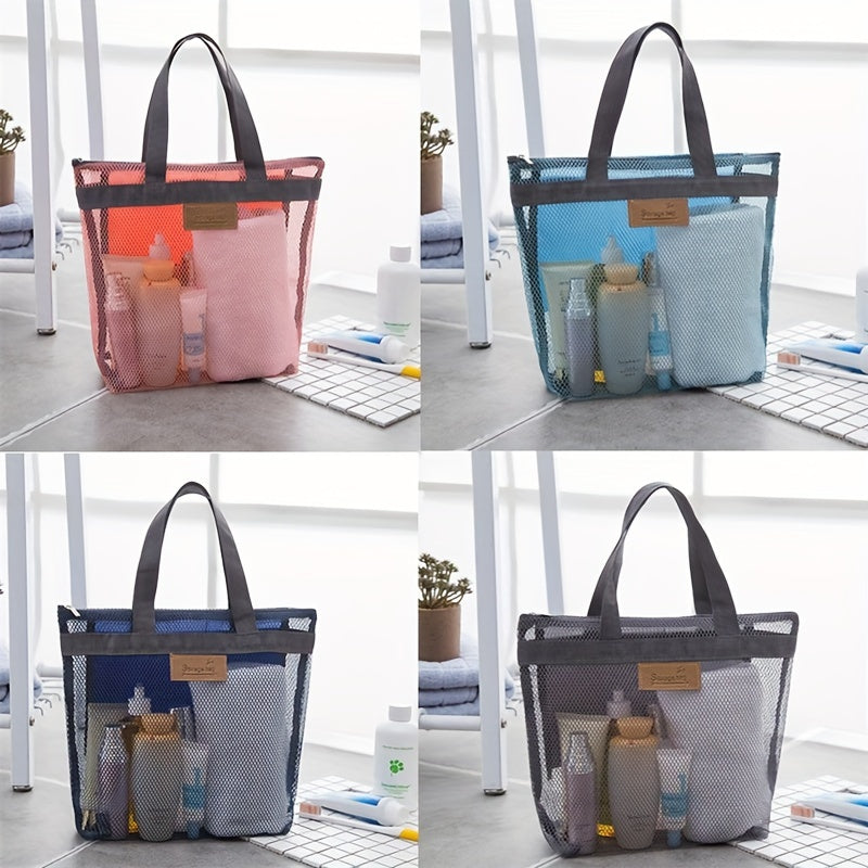 Waterproof Outdoor Toiletry Storage Mesh Bag for Traveling