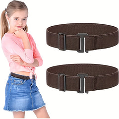 Invisible Elastic Leather Belt for Youth