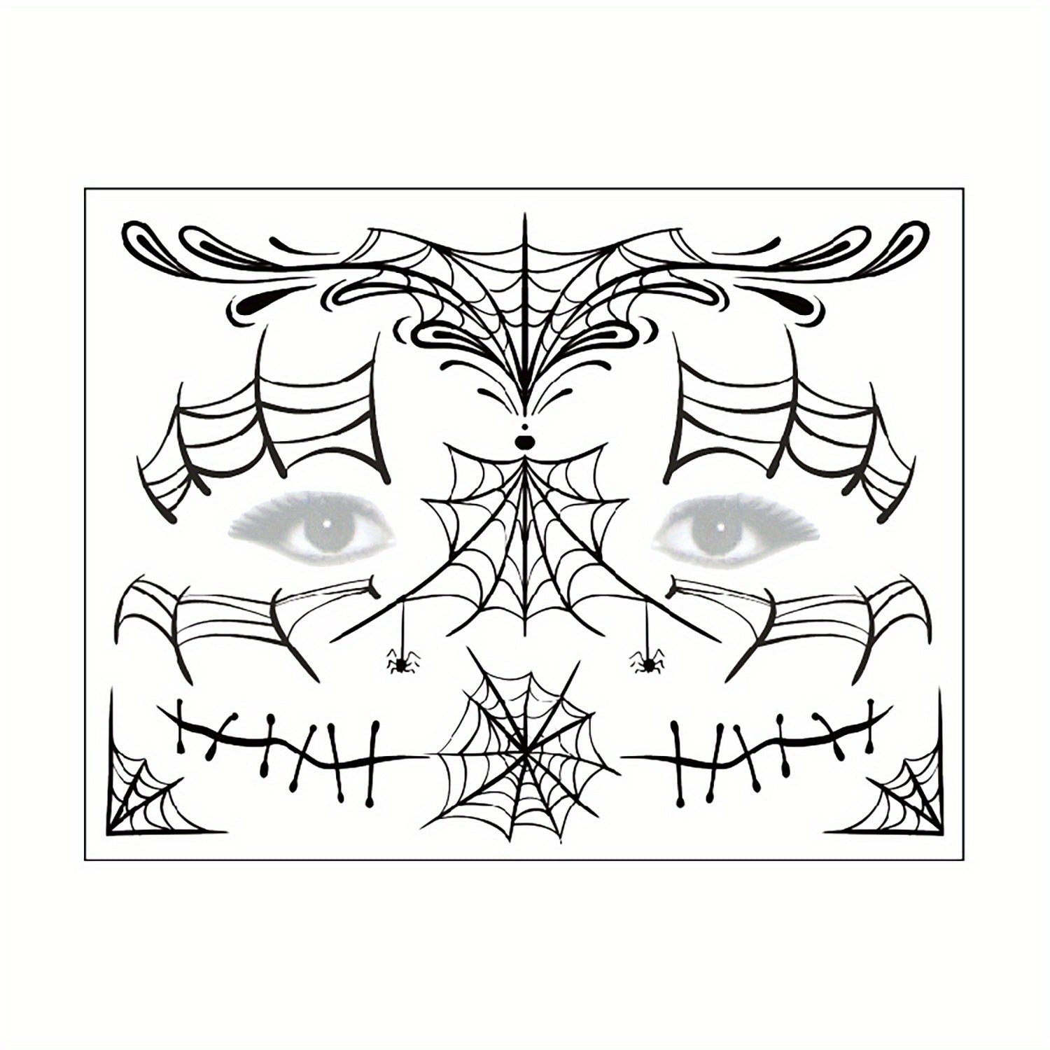 Spider Web Temporary Tattoo Stickers for Halloween Party