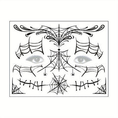 Spider Web Temporary Tattoo Stickers for Halloween Party