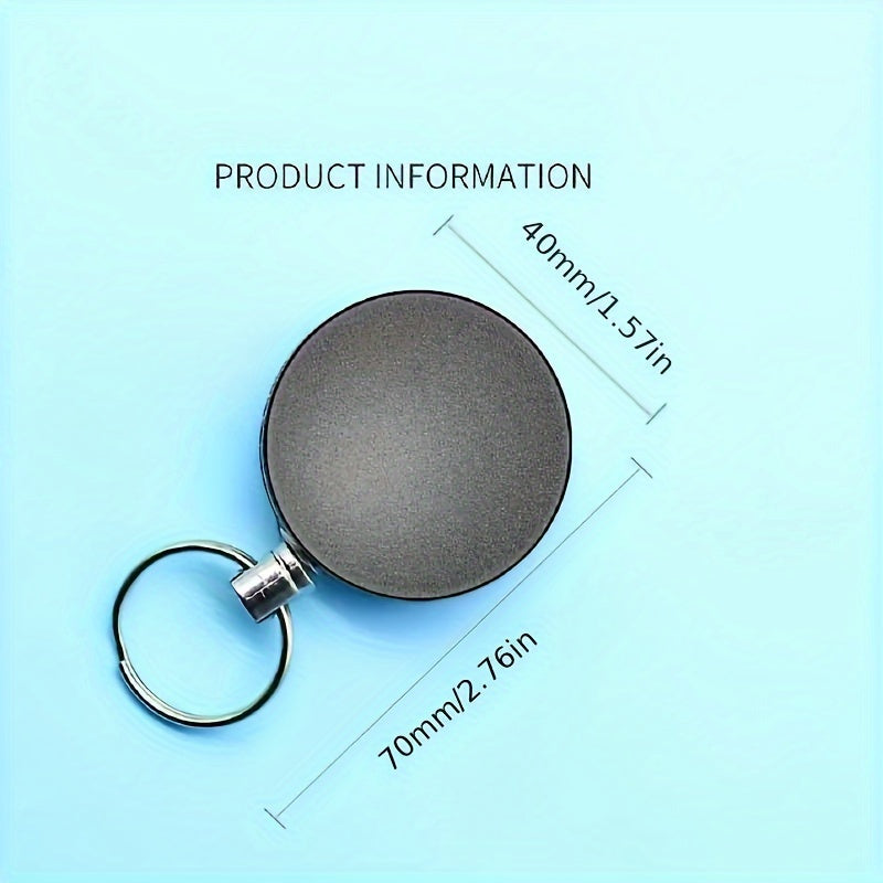 2pcs Retractable Keyring Wire Rope Portable Sports Keychain