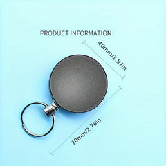 2pcs Retractable Keyring Wire Rope Portable Sports Keychain