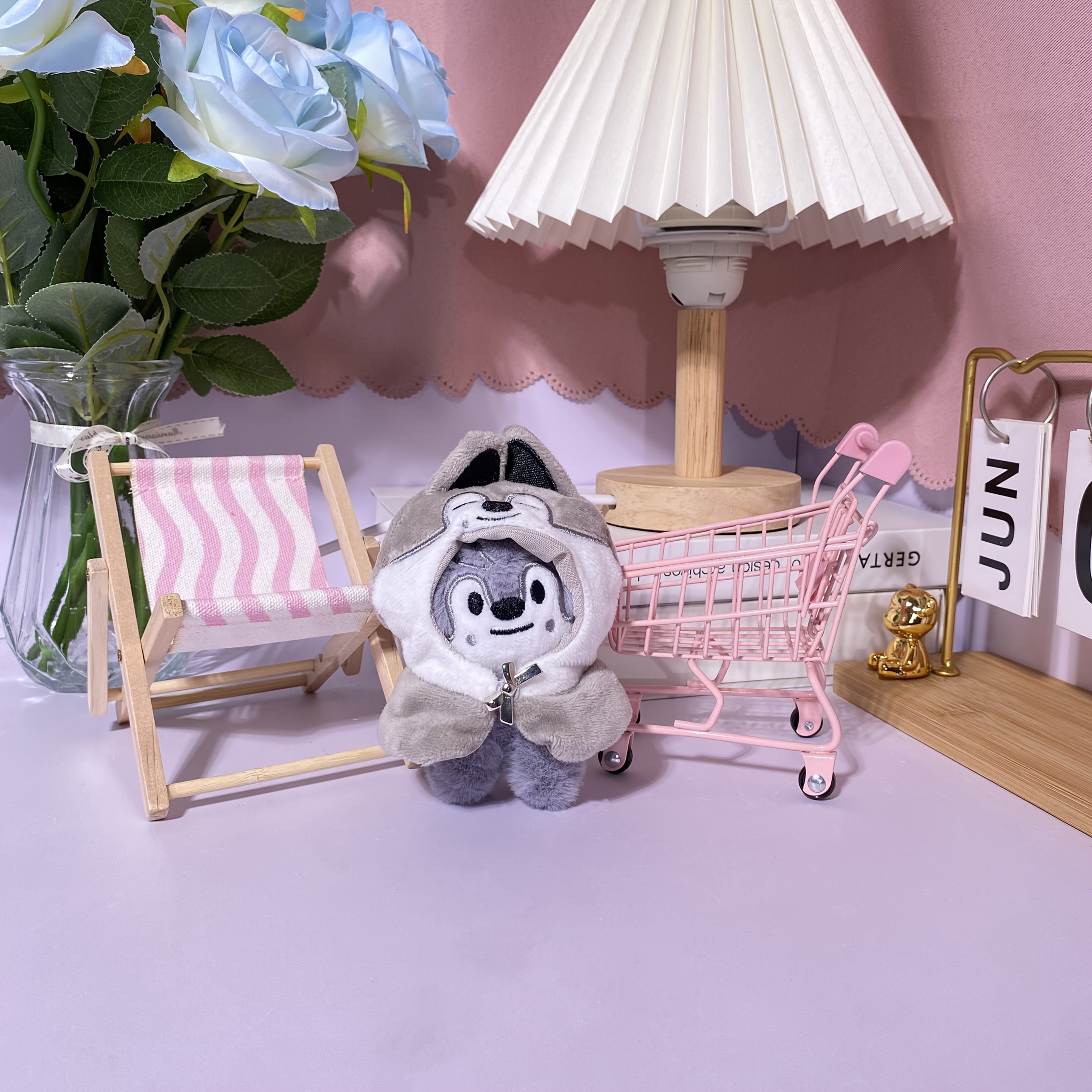 K POP Style Plush Doll with Detachable Cape Soft Plush Animal Costume