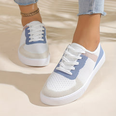 Women's Mesh Sneakers Casual Lace Up Outdoor Shoes Lightweight Low Top