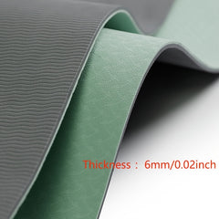 TPE Double colored Non slip Yoga Mat Soft Fitness Mat 183x61x0.6cm