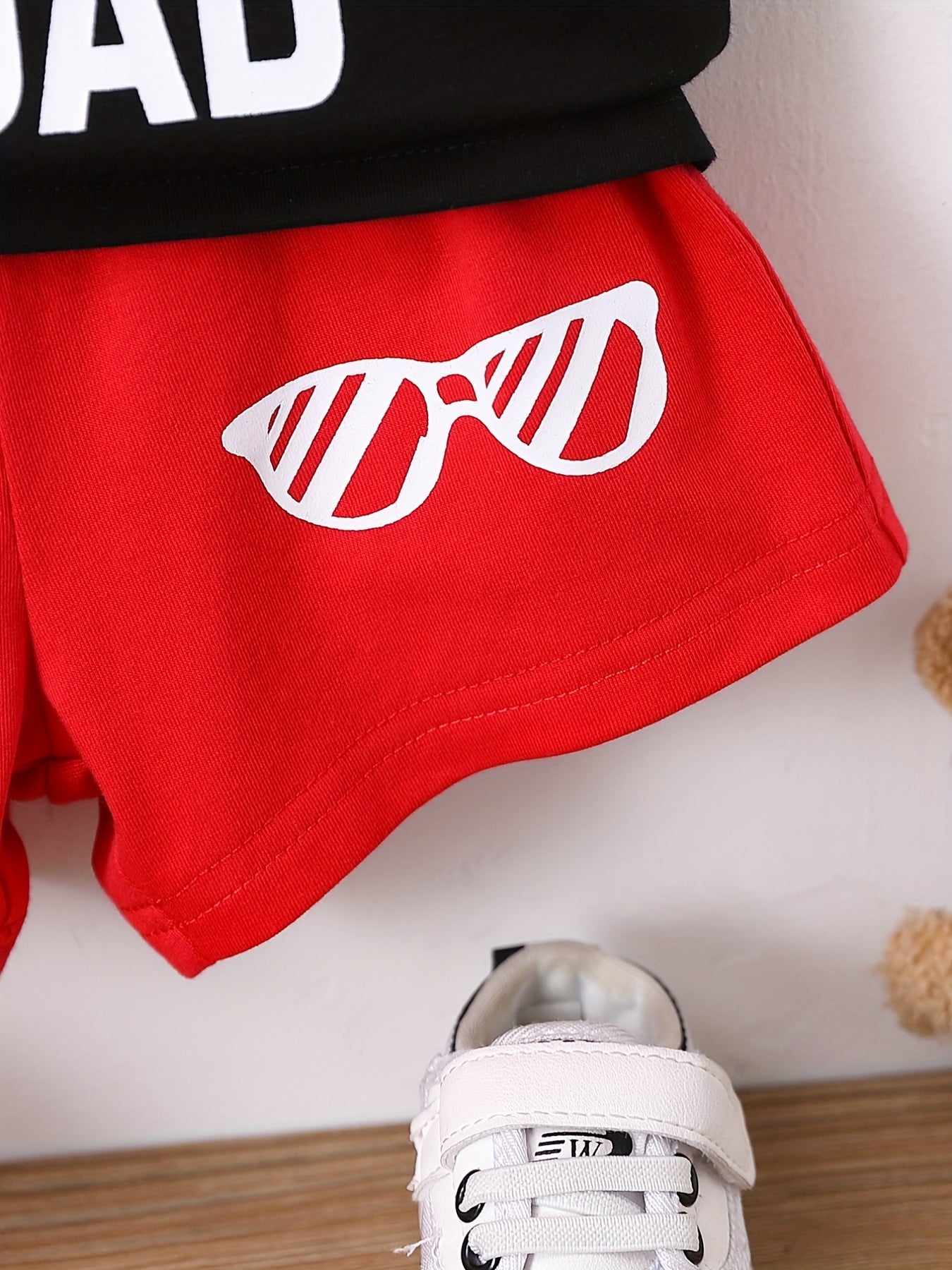 2pcs Baby Boys Sunglasses Print T shirt & Shorts Summer Clothes Sets