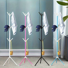 Carbon Steel Coat Rack Stand Hanging Single Rod Hat Rack