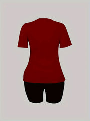 Graphic Tee & Shorts Outfit Set