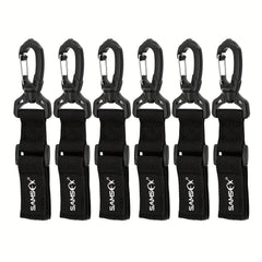 SAMSFX 6pcs Fishing Rod Holding Belts Boat Fishing Straps Clips