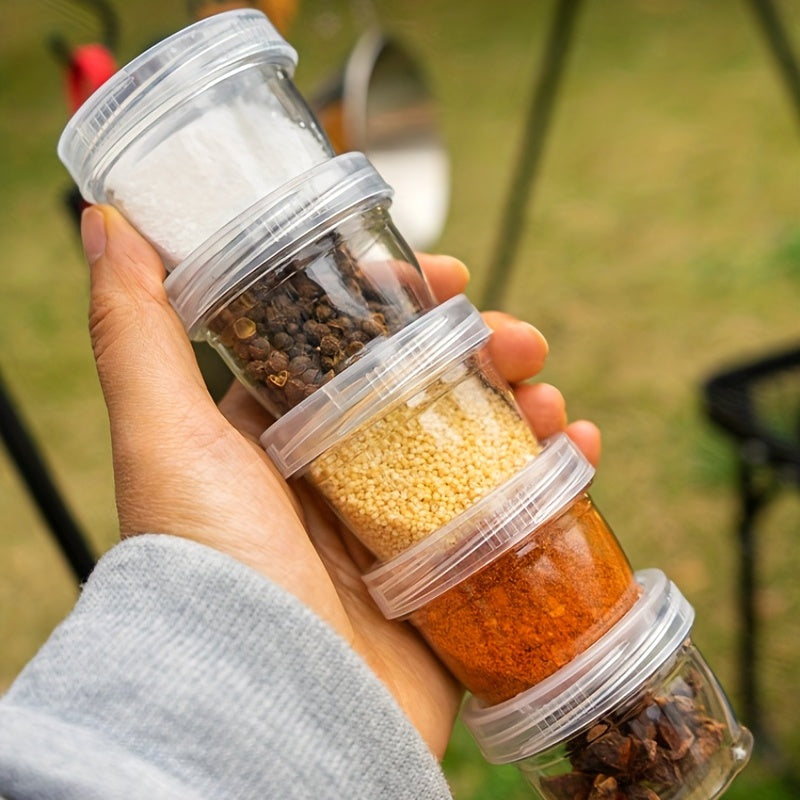 5pc Camping Spice Set Containers Labels BBQs & Picnics Storage Bag