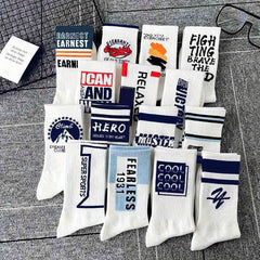 5 Pairs Men's Cotton Football Running Socks