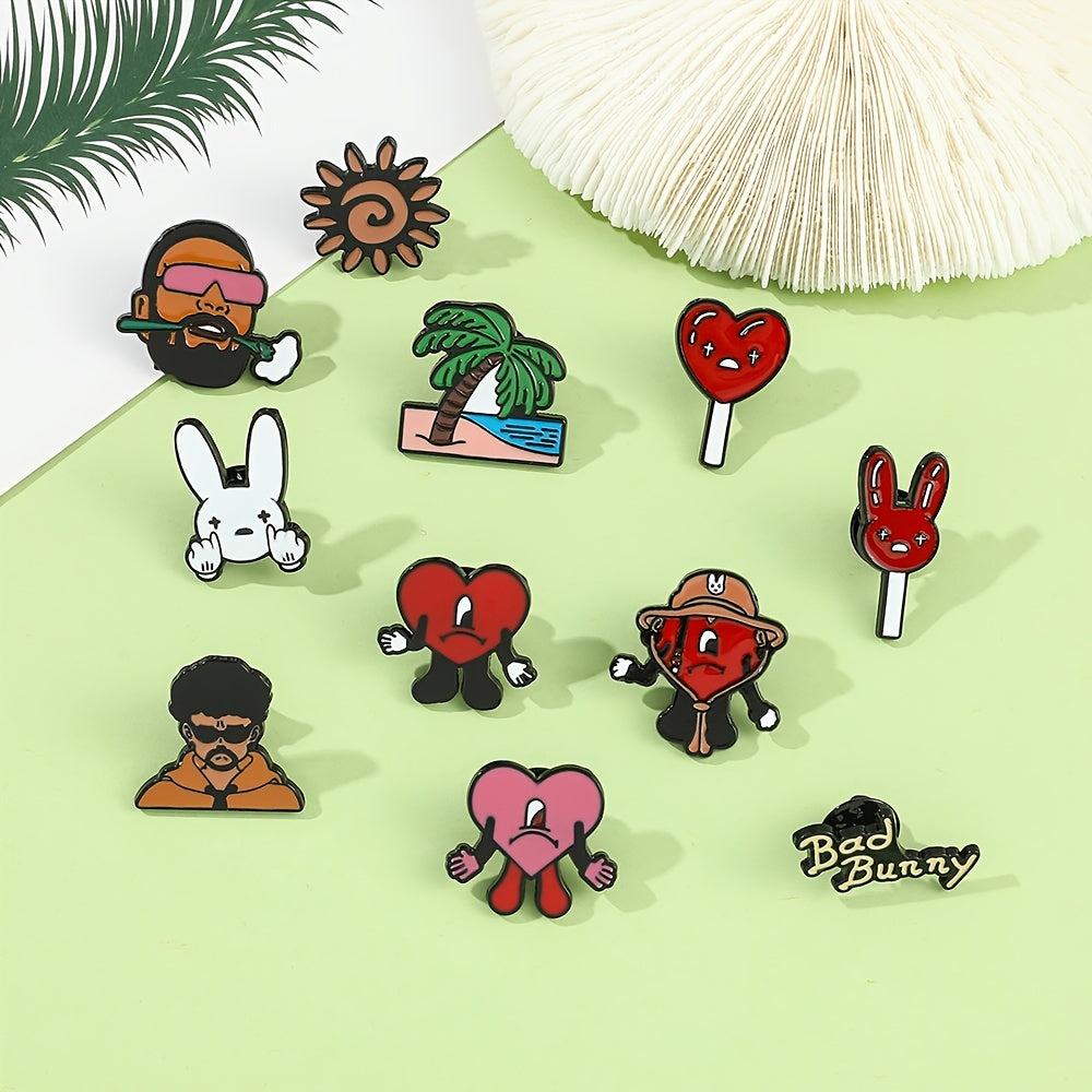 Boys Heart Enamel Pin for Clothes & Backpacks