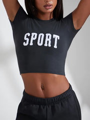 Sport Short Sleeve Yoga T shirt High Stretch Sports Running Top